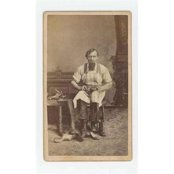 Occupational CDV Photo Cobbler Shoemaker Bootmaker
