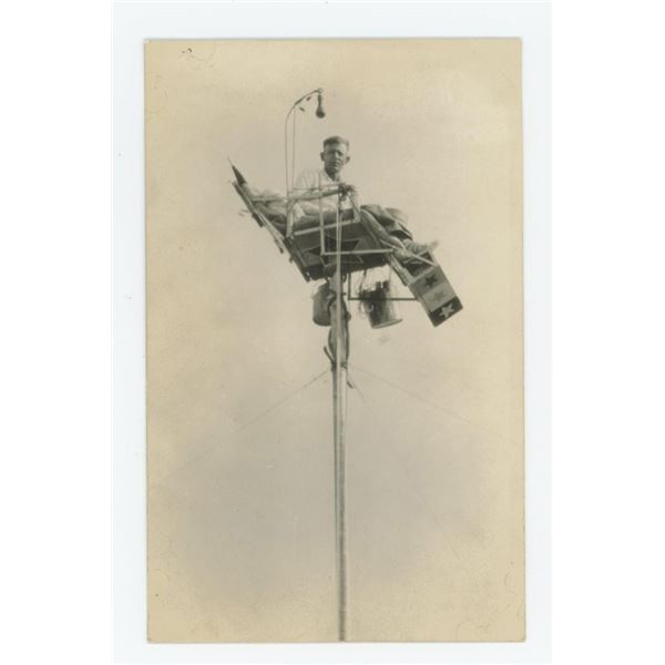 William Penfield Pole Sitting RPPC Postcard