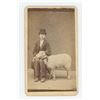 Image 1 : Boy with Sheep Michigan CDV Photo