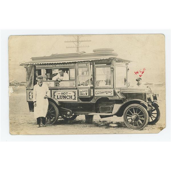 Cretors Motorized Lunch Wagon RPPC Postcard