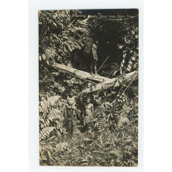 Blow Gun Jungle Hunting RPPC Postcard