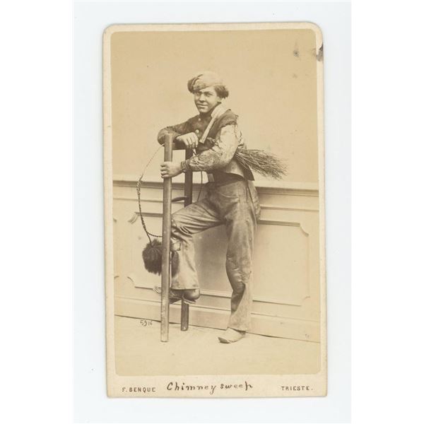 Black Italian Chimney Sweep CDV Photo