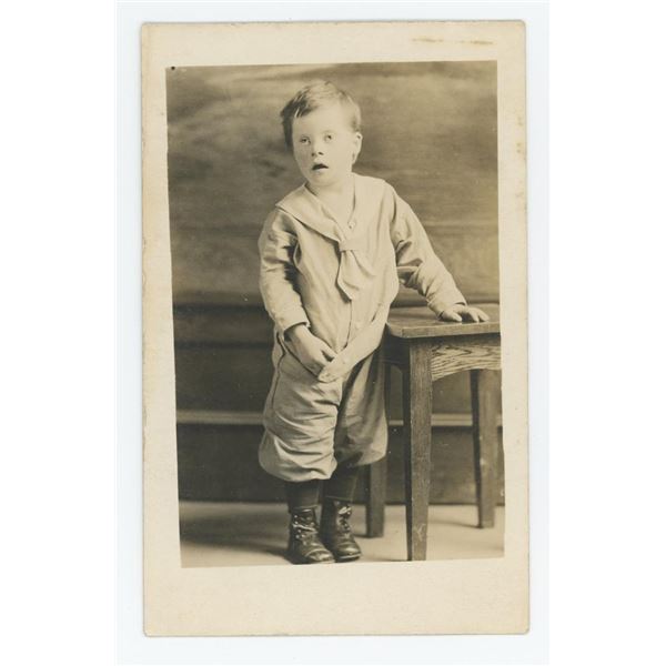 Child with Down Syndrome RPPC Postcard