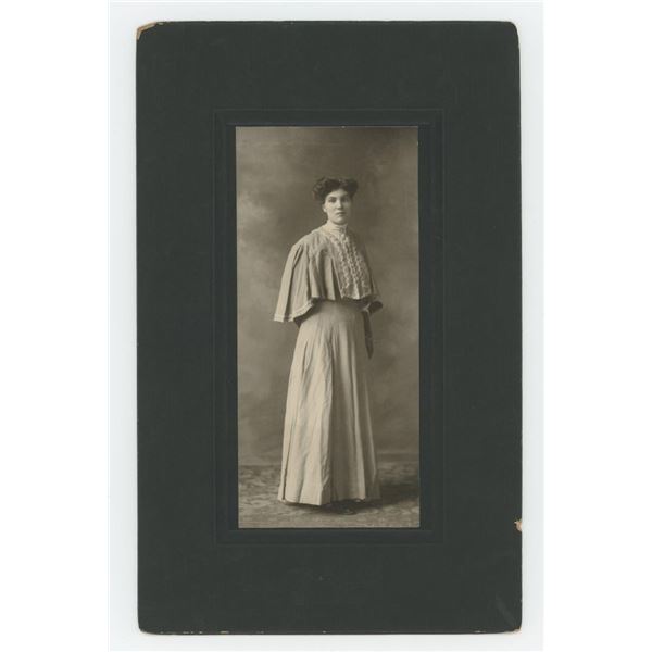 Blind Cross Eyed Woman Cabinet Photo