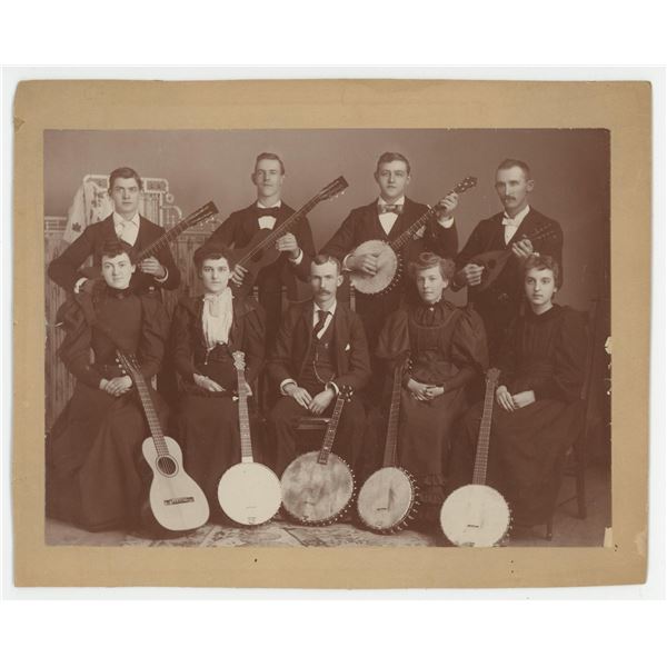 Banjo Mandolin Guitar Band Cabinet Photo