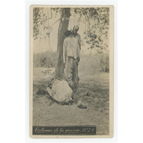 Mexican Revolution Lynching Hanging RPPC Postcard