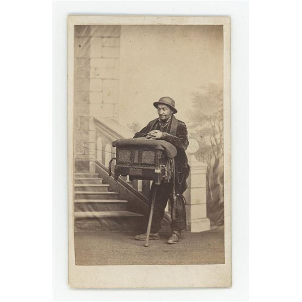 Scottish Organ Grinder CDV Photo
