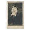 Image 1 : Walking Billboard Advertising RPPC Postcard