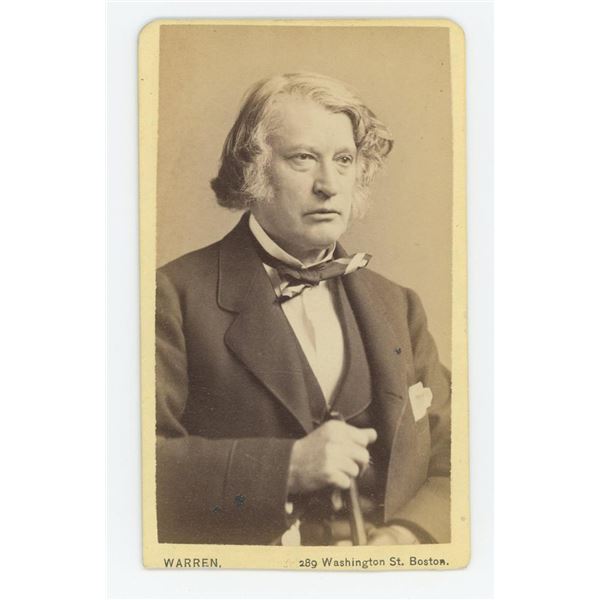 Charles Sumner Abolitionist Signed CDV Photo