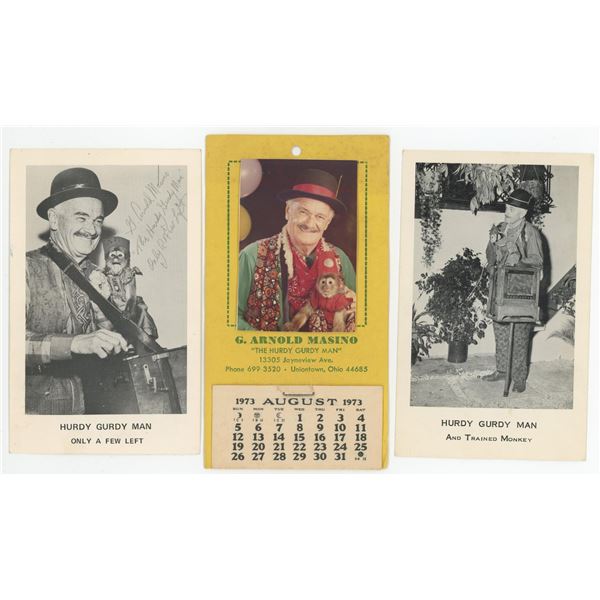 G. Arnold Masino Hurdy Gurdy Man Ephemera