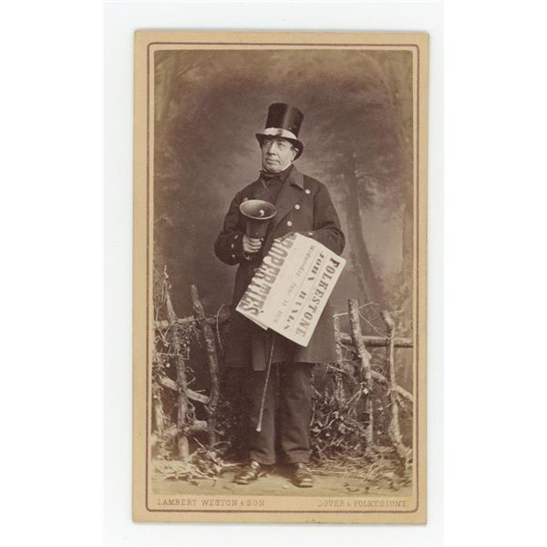 Occupational Town Crier Bellman CDV Photo