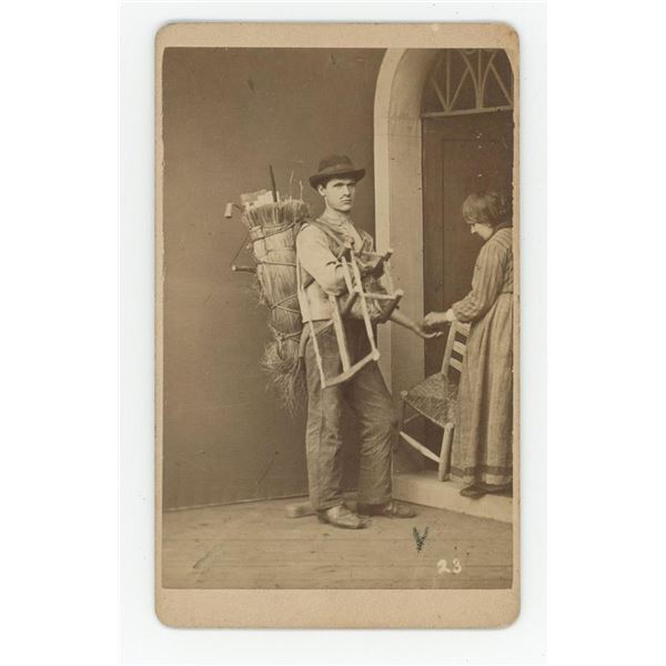 Italy Occupational Chair Caner Peddler CDV Photo