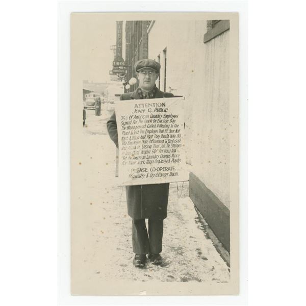 Walking Billboard Laundry Dry Cleaners Union Photo