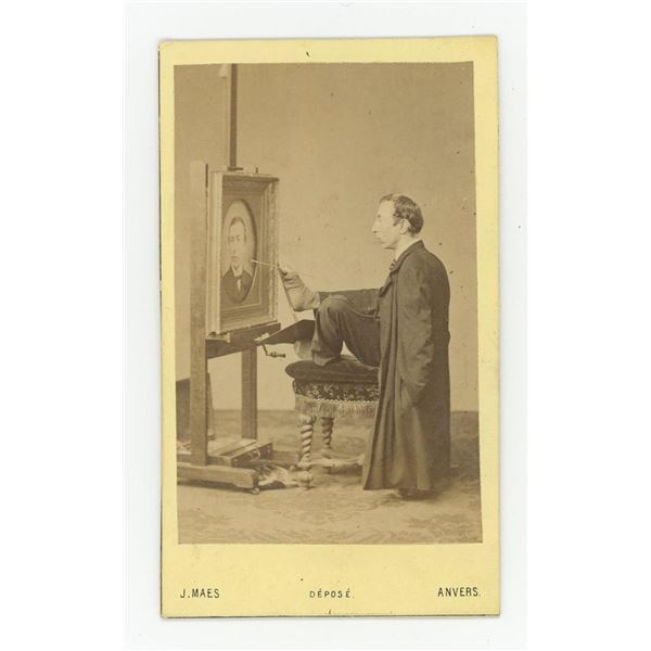 Charles Francois Felu Armless Painter CDV Photo