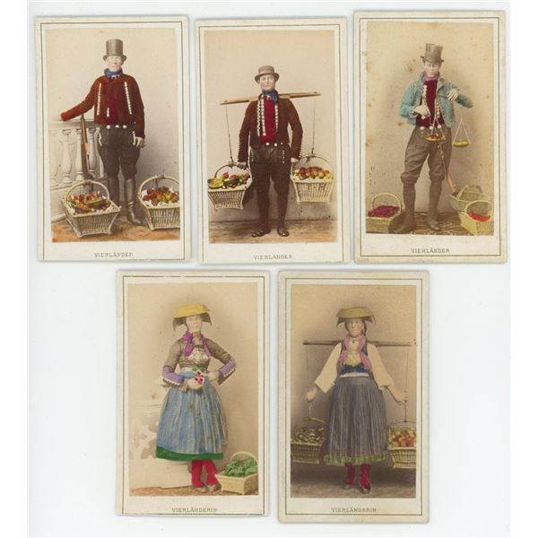 Hand Tinted German Merchants CDV Photos