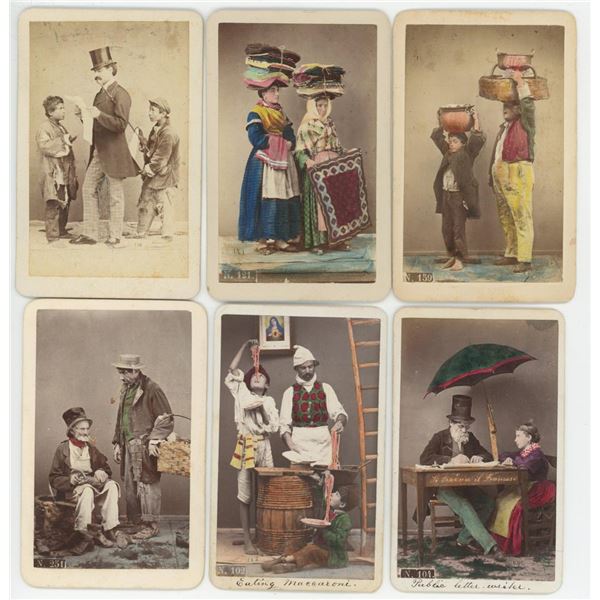 Giorgio Conrad Italy Merchants Tinted CDV Photos