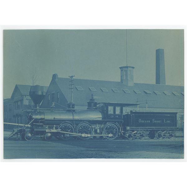 Oregon Short Line Railroad Cyanotype Photo