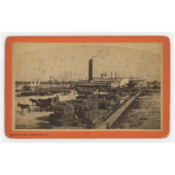 Muginer New Orleans Levee Scene Steamer Photo