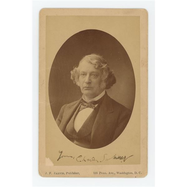 Charles Sumner Signed Cabinet Photo