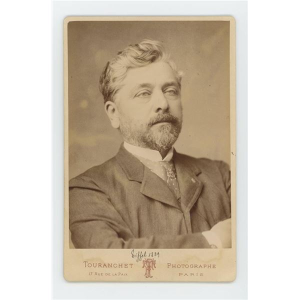 Signed Alexandre Gustave Eiffel Cabinet Photo