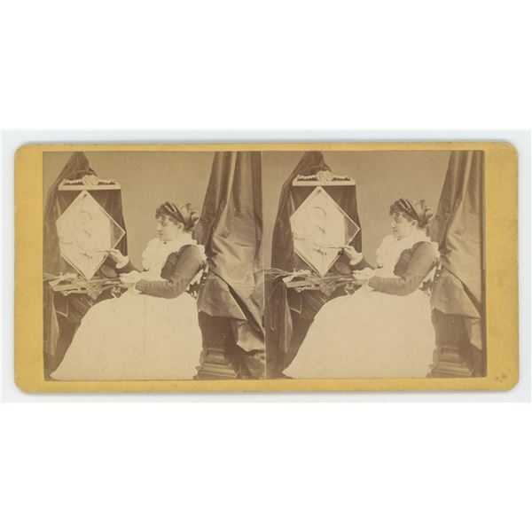 Caroline S Brooks Butter Sculptor Stereoview