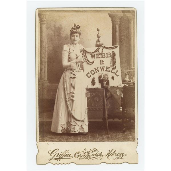 Walking Billboard Banner Lady Cabinet Photo