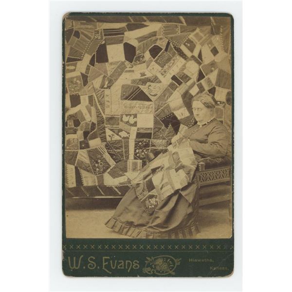 Identified Quilter and Crazy Quilt Cabinet Photo