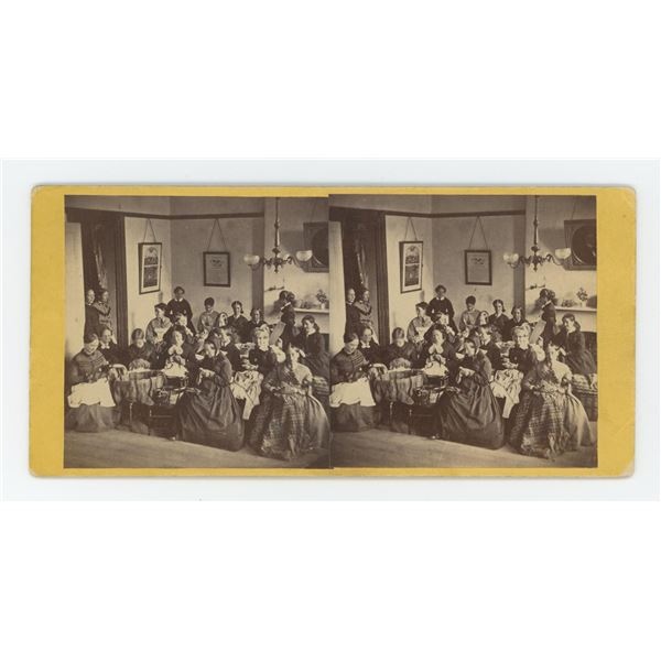 Womens Sewing Club Stereoview