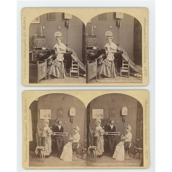 Centennial Exposition Log Cabin Stereoviews