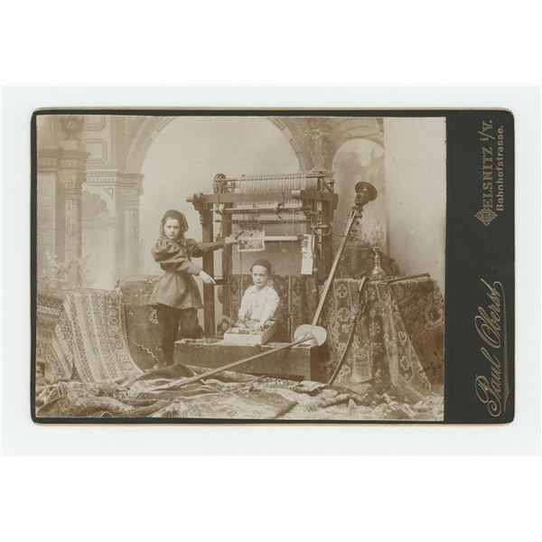 Persian Child Rugmakers Occupational Cabinet Photo