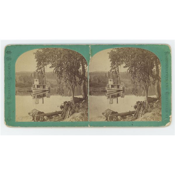 Steamer Andrew Johnson Steamboat Stereoview