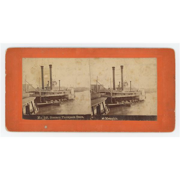 Thompson Dean Steamer Memphis Stereoview
