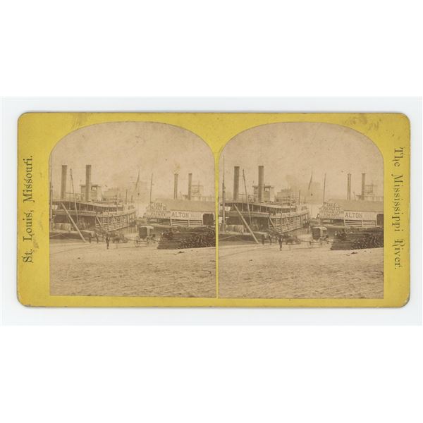 Steamer Savannah Missouri Stereoview