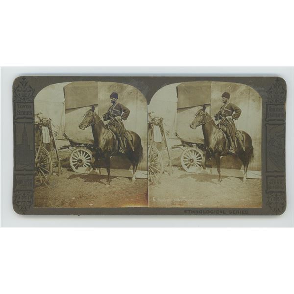 Russian Frontiersman with Indian Stereoview