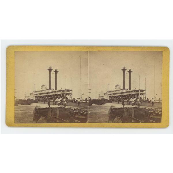 Steamer Natchez New Orleans Louisiana Stereoview