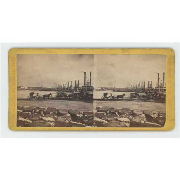 S.T. Blessing Louisiana Steamboat View Stereoview
