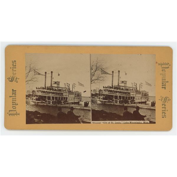 Steamer City of St. Louis Stereoview