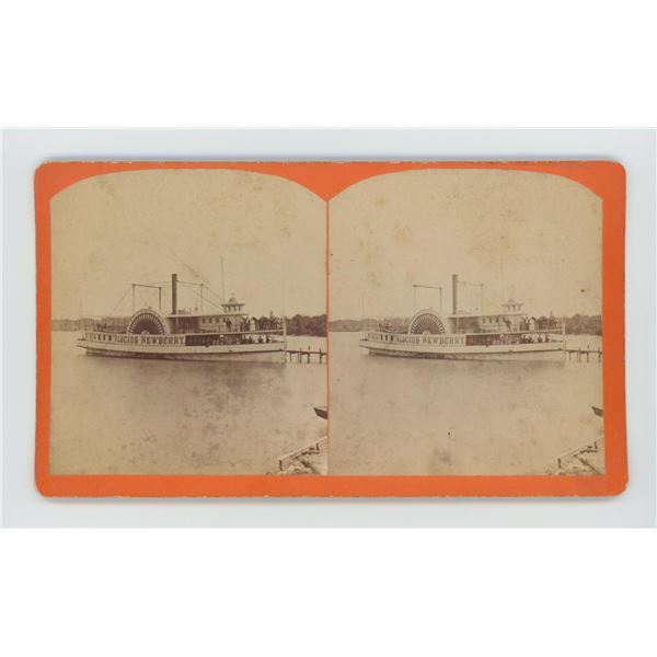 Lucius Newberry Paddle Wheel Steamer Stereoview