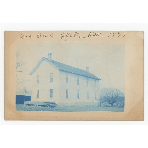 Big Bend Wisconsin Cyanotype RPPC Postcard