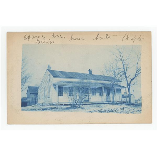 Wisconsin House Cyanotype RPPC Postcard