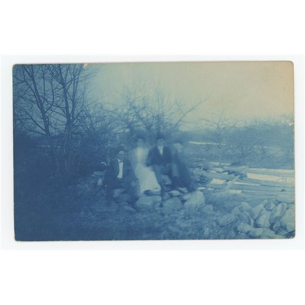 Ghost Spirit Cyanotype RPPC Postcard