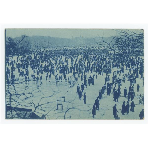 Humboldt Park Chicago Cyanotype RPPC Postcard