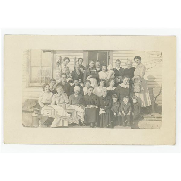 Ladies Aid Society Quiltmakers RPPC Postcard