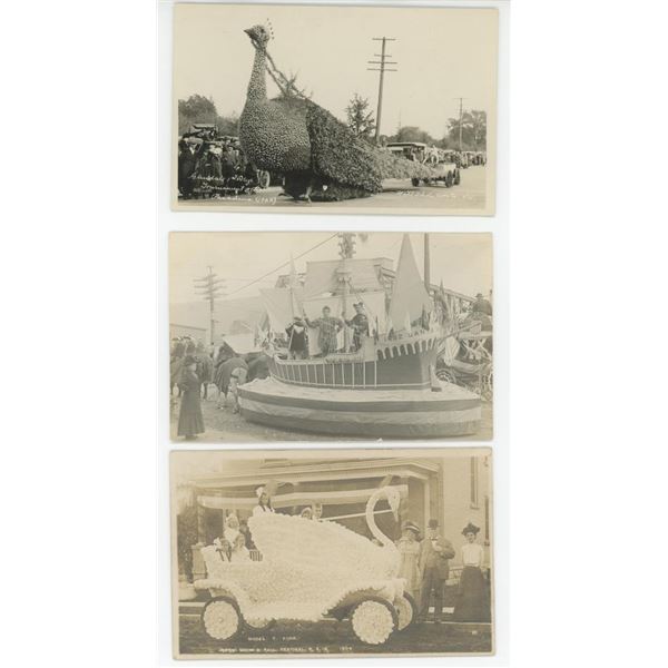 Pasadena California Parade Float RPPC Postcards