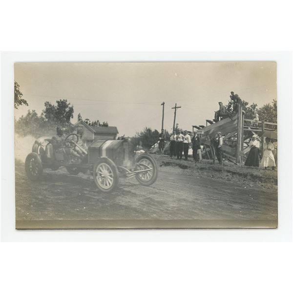 Dirt Track Auto Race Car RPPC Postcard