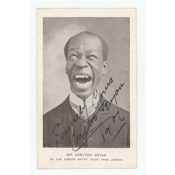Carlton Bryan Jamaica Choir Signed Postcard