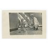 Image 1 : Navy Man Gambling with Skeleton RPPC Postcard