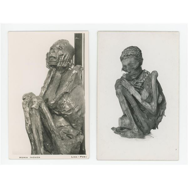 Incan Mummy Post Mortem RPPC Postcards