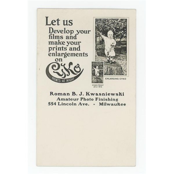 CYKO Advertising RPPC Photo Postcard