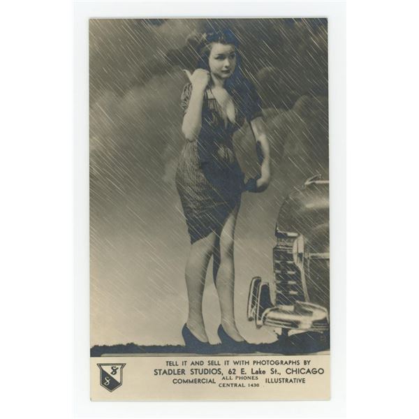 Stadler Studios Fake Rain RPPC Postcard
